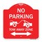 Signmission No Parking Tow-Away Zone W/ Bidirectional Arrow, Red & White Aluminum Sign, 18" x 18", RW-1818-23608 A-DES-RW-1818-23608 - alternate 1